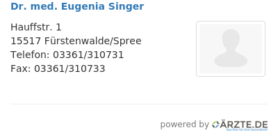 Dr med eugenia singer 580533