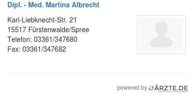 Dipl med martina albrecht