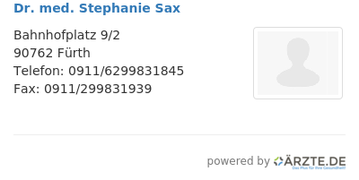 Dr med stephanie sax