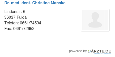 Dr med dent christine manske