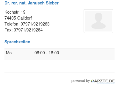 Dr rer nat janusch sieber