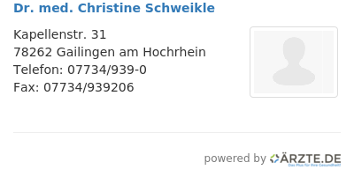 Dr med christine schweikle