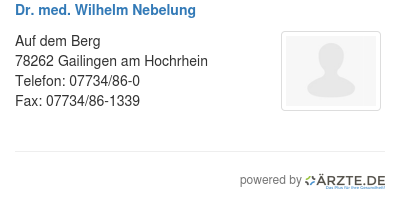 Dr med wilhelm nebelung