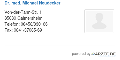 Dr med michael neudecker