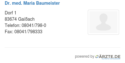 Dr med maria baumeister
