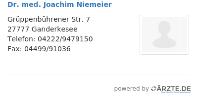 Dr med joachim niemeier