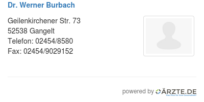 Dr werner burbach