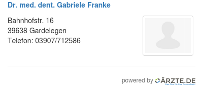 Dr med dent gabriele franke