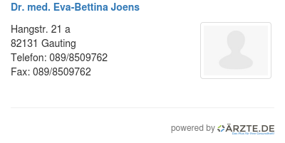 Dr med eva bettina joens