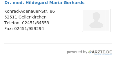 Dr med hildegard maria gerhards
