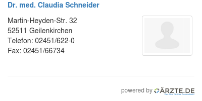 Dr med claudia schneider