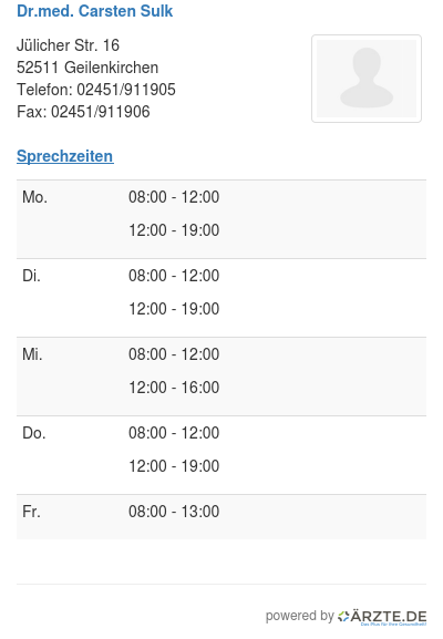 Dr med carsten sulk