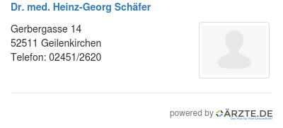 Dr med heinz georg schaefer
