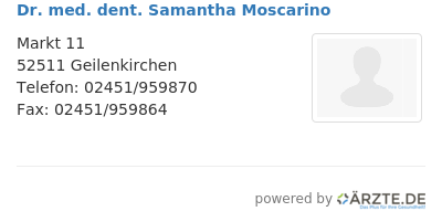 Dr med dent samantha moscarino 653213