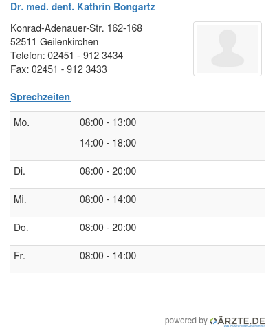 Dr med dent kathrin bongartz