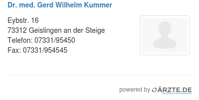 Dr med gerd wilhelm kummer