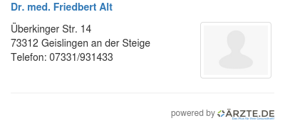 Dr med friedbert alt