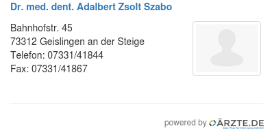 Dr med dent adalbert zsolt szabo