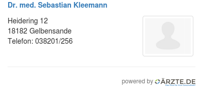 Dr med sebastian kleemann
