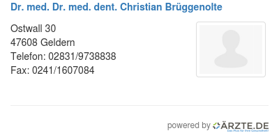 Dr med dr med dent christian brueggenolte
