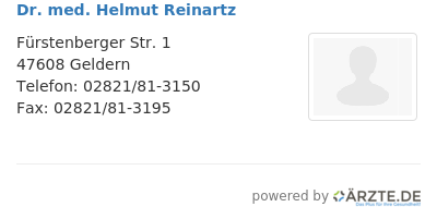 Dr med helmut reinartz