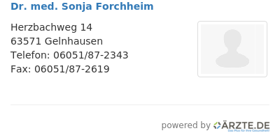 Dr med sonja forchheim