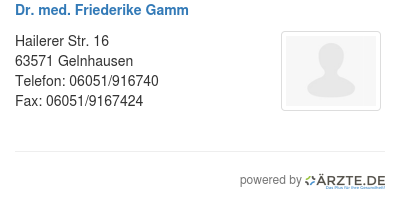 Dr med friederike gamm 517697