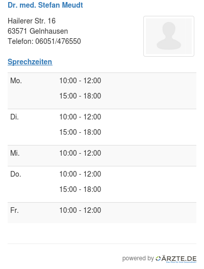 Dr med stefan meudt
