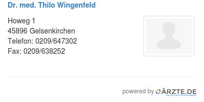 Dr med thilo wingenfeld