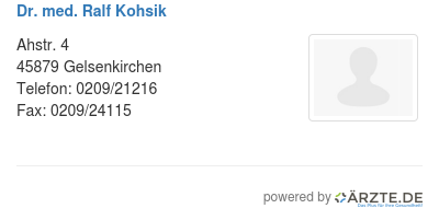 Dr med ralf kohsik