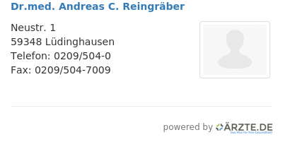 Dr med andreas c reingraeber