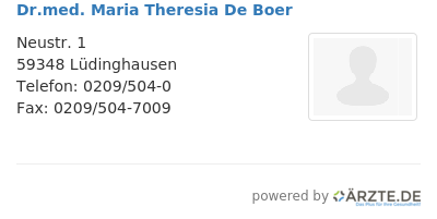 Dr med maria theresia de boer