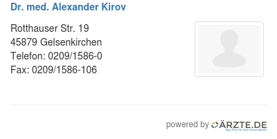 Dr med alexander kirov