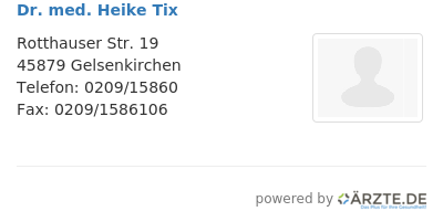 Dr med heike tix