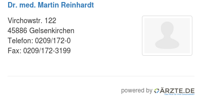 Dr med martin reinhardt