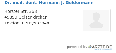 Dr med dent hermann j geldermann