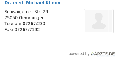 Dr med michael klimm