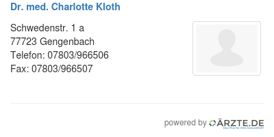 Dr med charlotte kloth