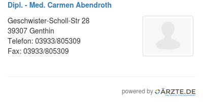 Dipl med carmen abendroth