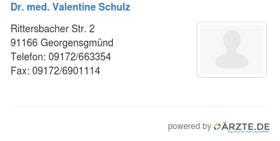 Dr med valentine schulz