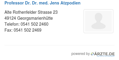 Professor dr dr med jens atzpodien
