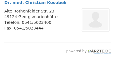 Dr med christian kosubek