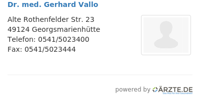 Dr med gerhard vallo