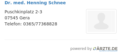 Dr med henning schnee