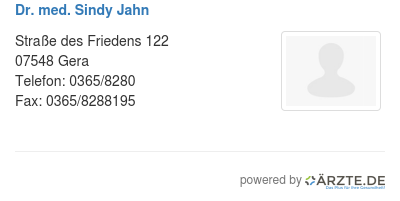Dr med sindy jahn