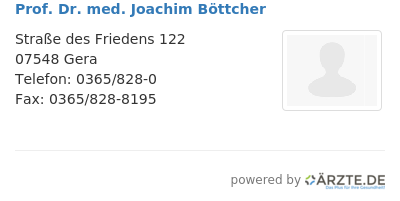Prof dr med joachim boettcher