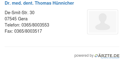 Dr med dent thomas huennicher