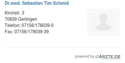 Dr med sebastian tim schmid