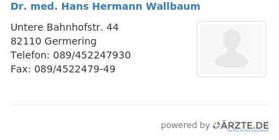 Dr med hans hermann wallbaum