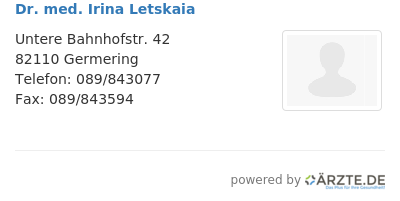 Dr med irina letskaia